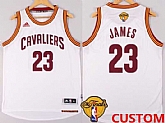 Men's Cleveland Cavaliers Custom 2017 The NBA Finals Patch White Jersey,baseball caps,new era cap wholesale,wholesale hats